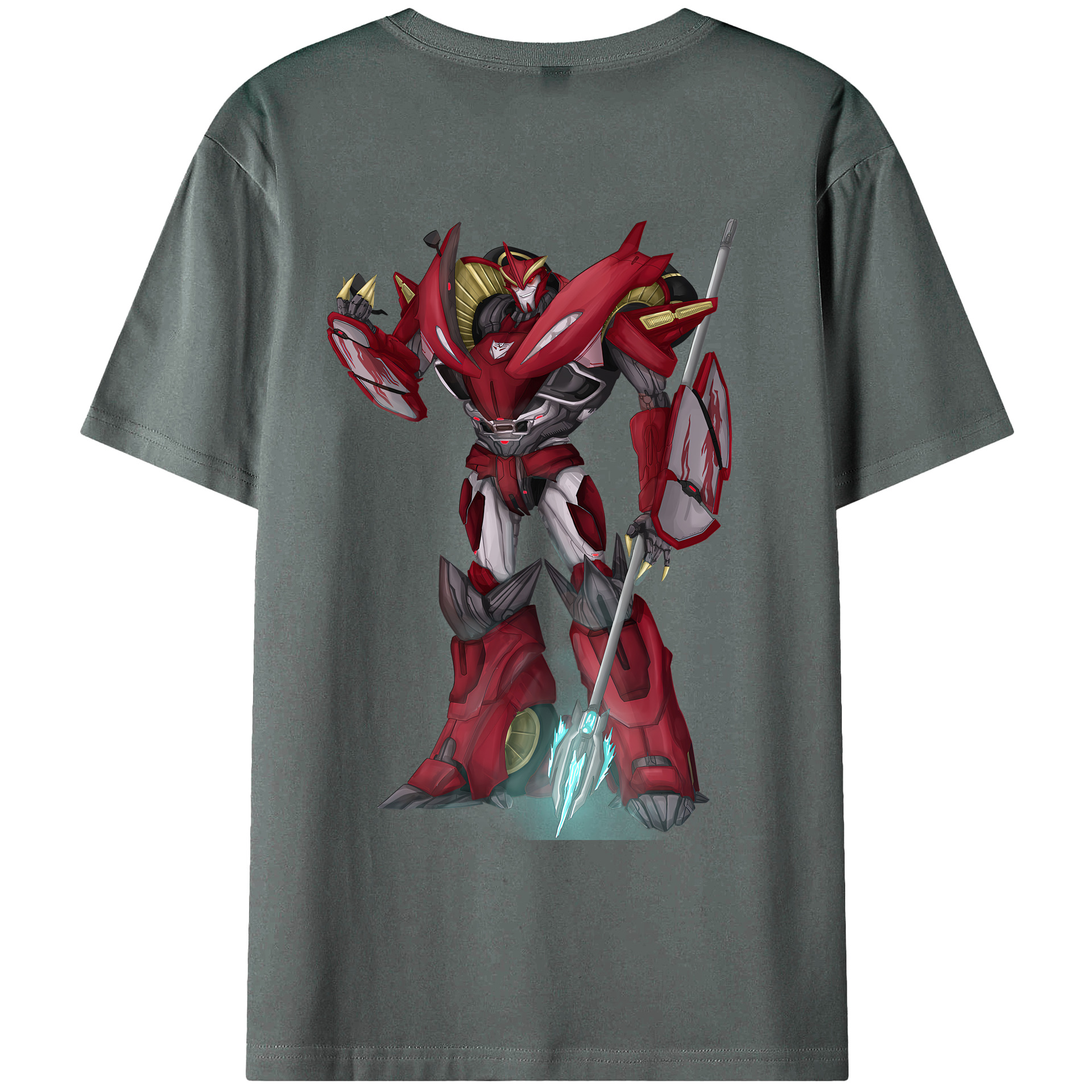 （画像用） Transformers トランスフォーマー 綿100％ メンズ半袖Tシャツ（バックプリント） 通気性